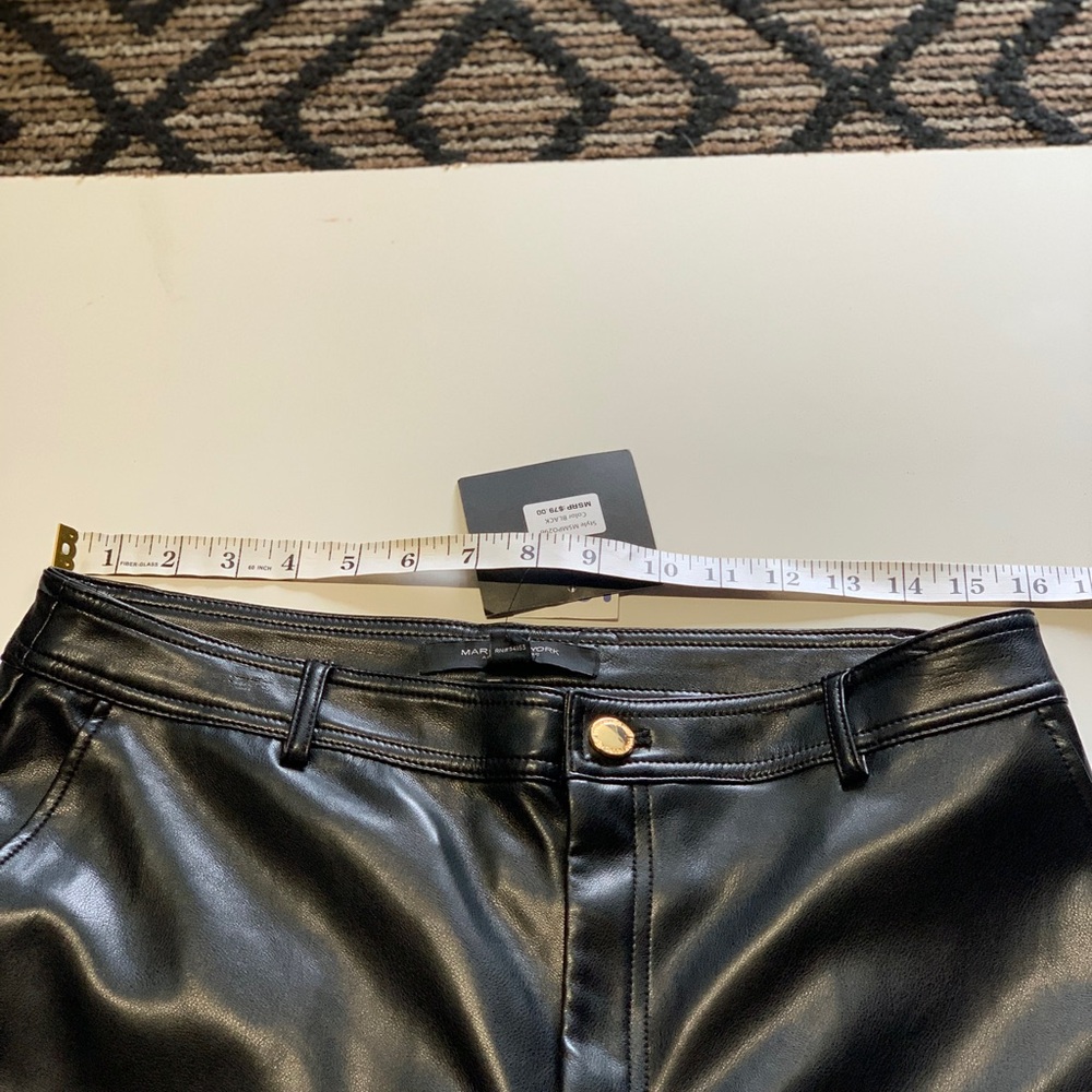 Marc New York Black Faux Leather Pants NWT - Picture 4 of 7